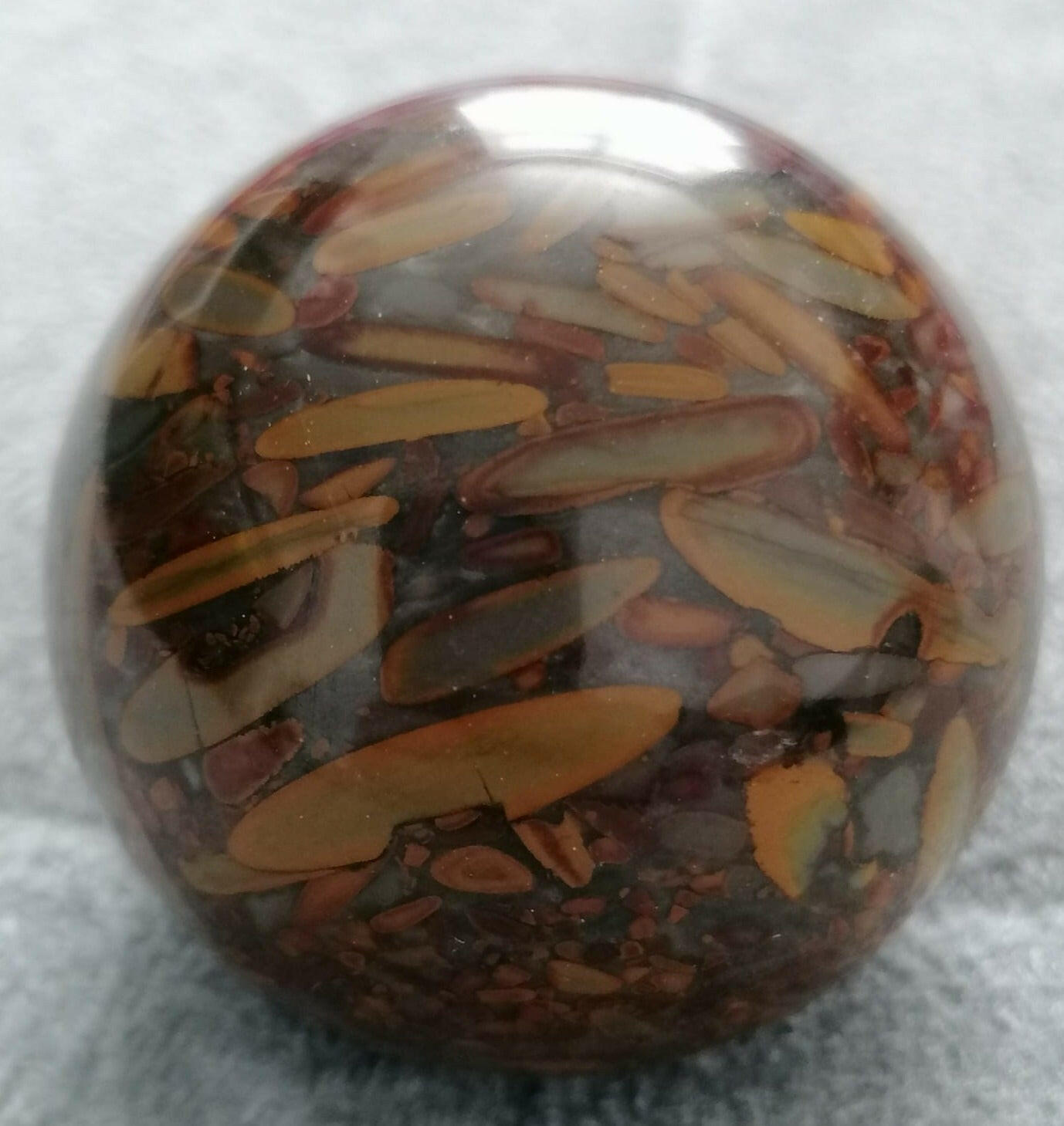 Bamboo Leaf Jasper Sphere.