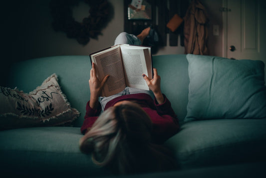 Lady reading a book