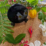 Black Obsidian Scrying Mirror (8cm) with Stand - Jaime Wiles