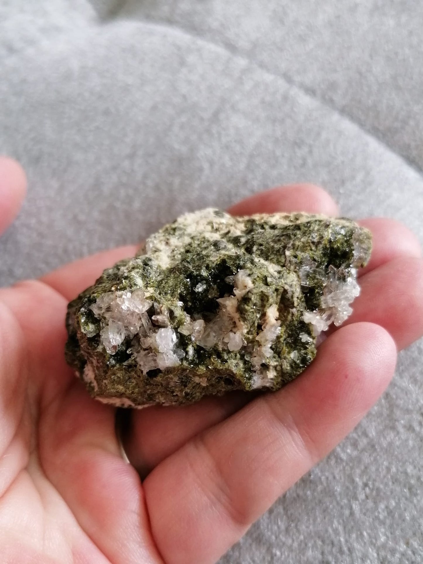 Epidote with Clear Quartz