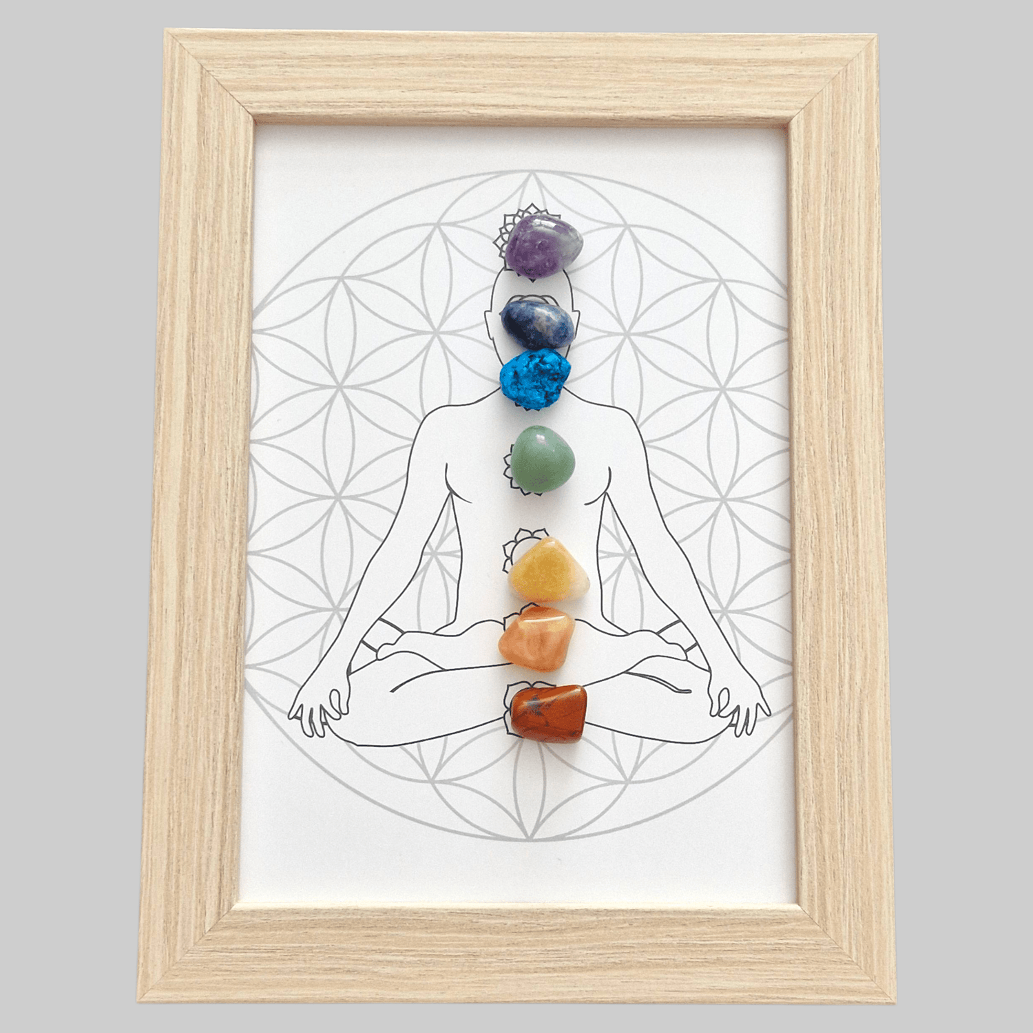 Framed Chakra Crystal Set – 7 Healing Gemstones - Jaime Wiles