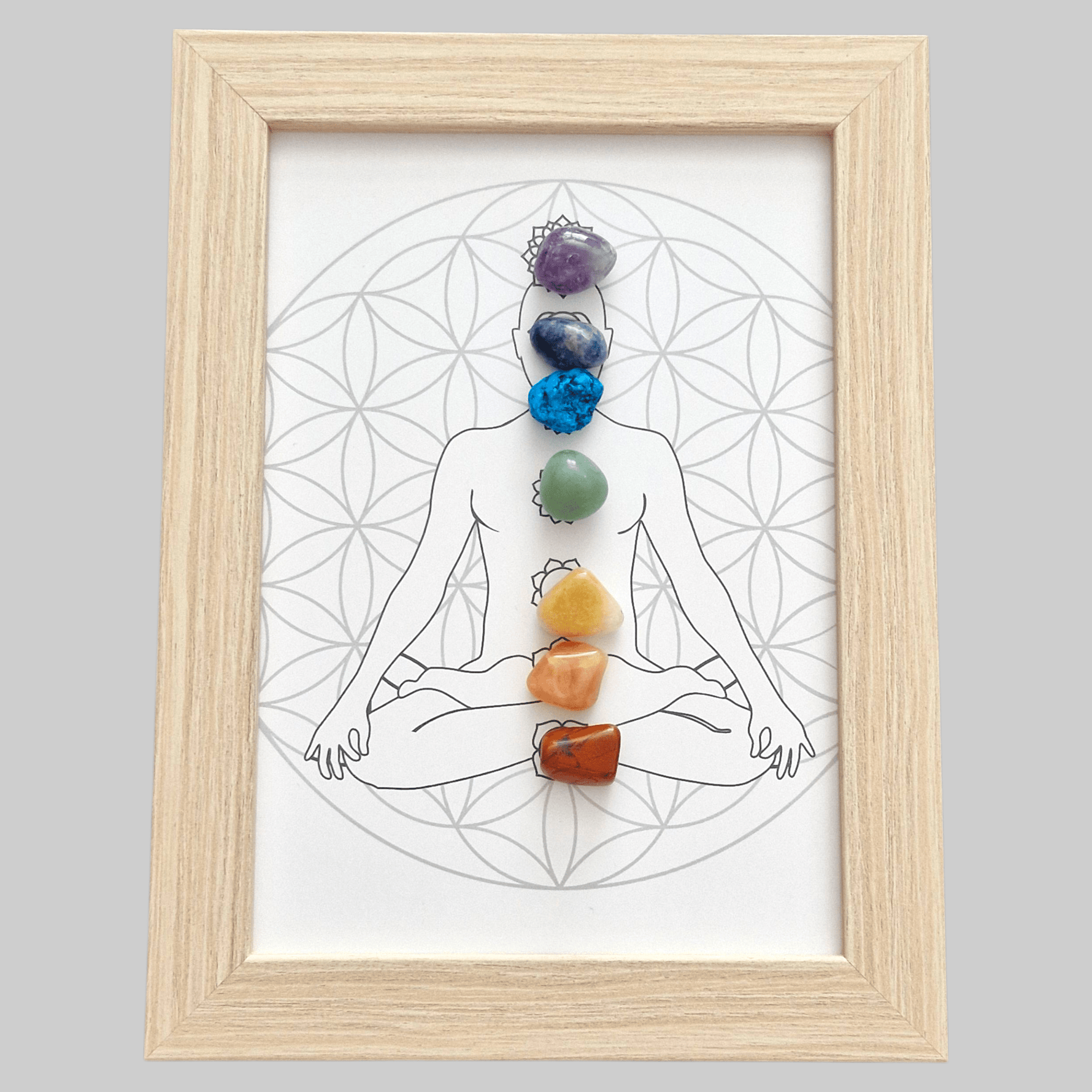 Framed Chakra Crystal Set – 7 Healing Gemstones - Jaime Wiles